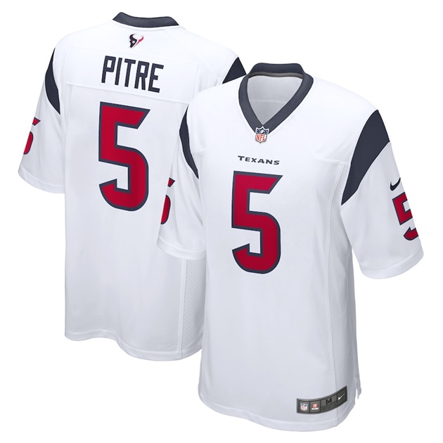 mens nike jalen pitre white houston texans game player jersey